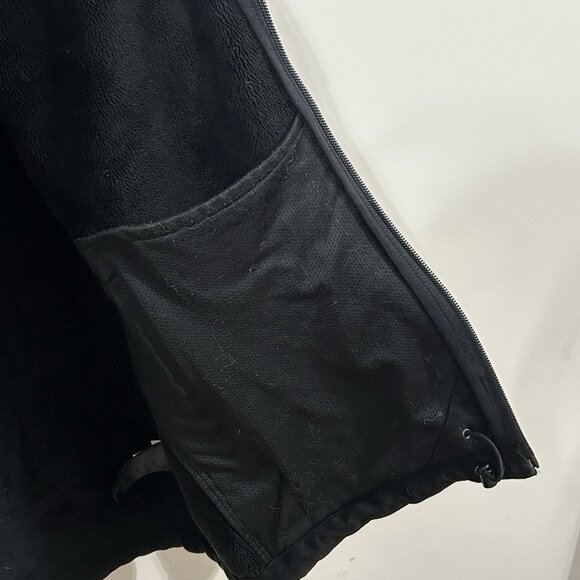 The North Face Black Faux Fur Lined Soft Shell Windwall Jacket - Men's Large - Picture 4 of 12